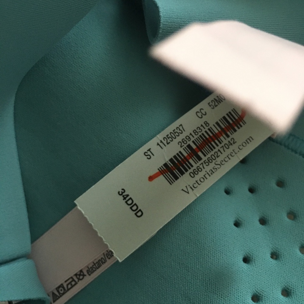 Light Blue Front-Zip Sports Bra - Picture 6 of 6